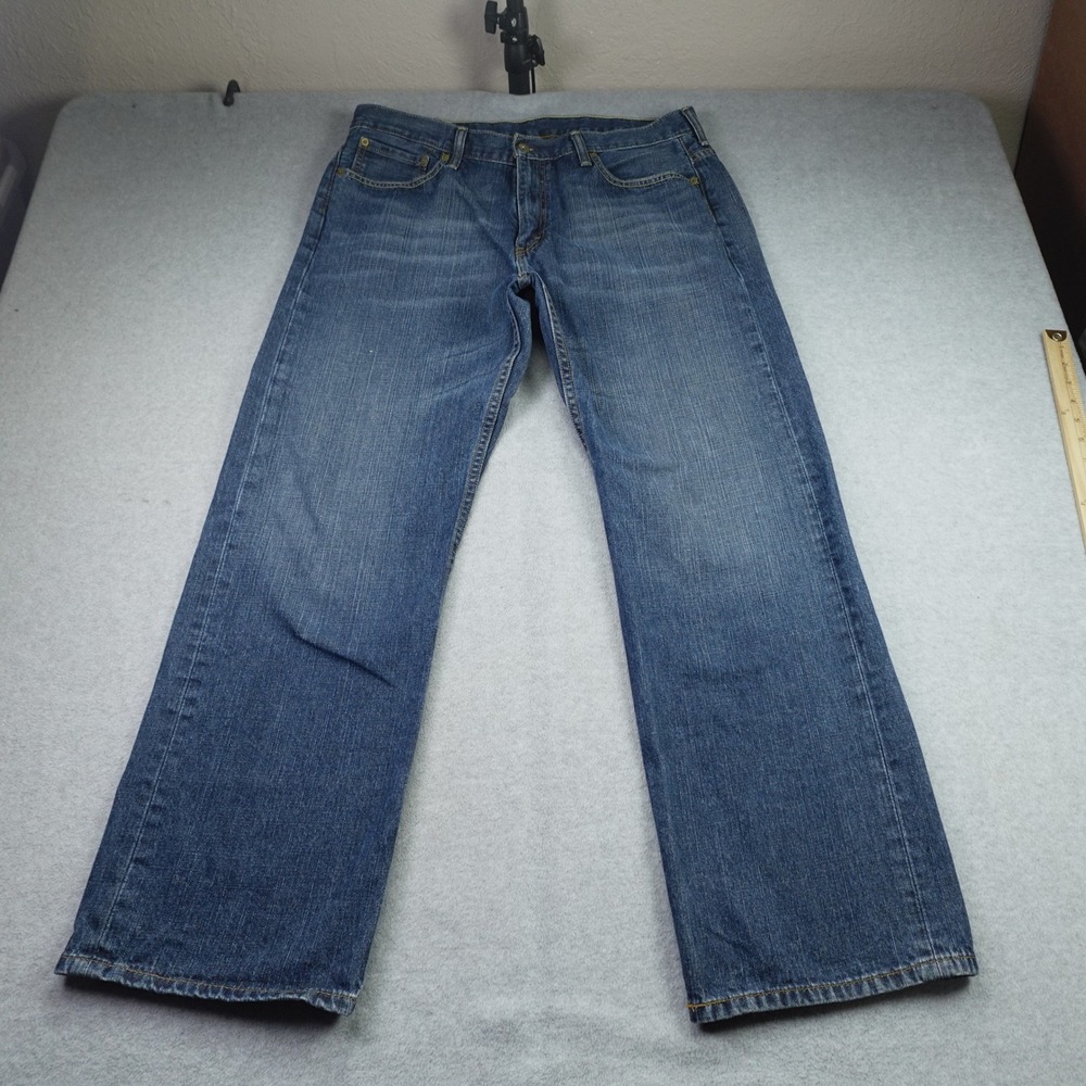 Levi's 569 Jeans Mens 36x32 Blue Loose Straight Leg Denim